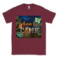 Burgundy born to camp Classic Tee - NancyCooperArtShop