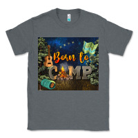 Charcoal Heather born to camp Classic Tee - NancyCooperArtShop