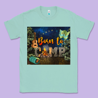 Born To Camp Classic Tee Designed By Nancycooperartshop