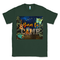 Sports Green born to camp Classic Tee - NancyCooperArtShop