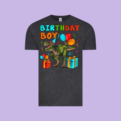 Birthday Boy T Rex Vintage Tee Designed By Artiststas