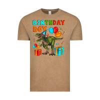 Vintage Coffee birthday boy t rex Vintage Tee - Artiststas