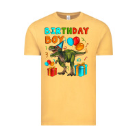 Vintage Mustard birthday boy t rex Vintage Tee - Artiststas