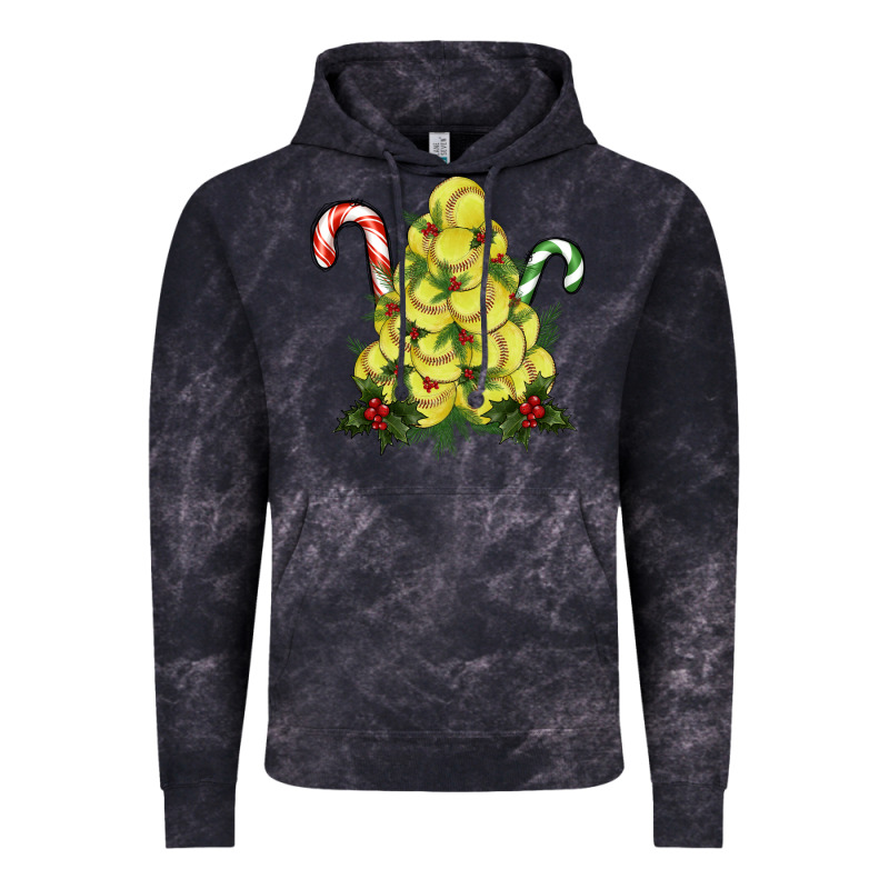 Lightning Softball Christmas Tree Vintage Hoodie by RanaPortraitStore | Teevron