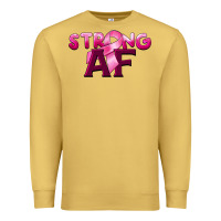 Antique Gold strong af breast cancer Premium Sweatshirt - BarkalooDesign