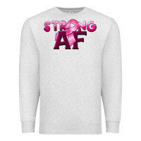 Oatmeal Heather strong af breast cancer Premium Sweatshirt - BarkalooDesign