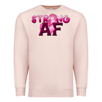 Pale Pink strong af breast cancer Premium Sweatshirt - BarkalooDesign