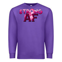 Purple strong af breast cancer Premium Sweatshirt - BarkalooDesign