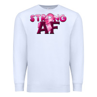 White strong af breast cancer Premium Sweatshirt - BarkalooDesign