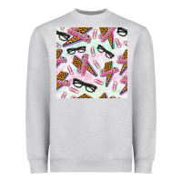 Heather Grey teacher thunderbolt and glasses Heavyweight Sweatshirt - BundleAndBundleShop