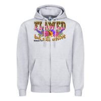 Heather Grey flawed but still worthy romans 5 8 Zipper Hoodie - NancyCooperArtShop