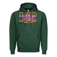 Sports Green flawed but still worthy romans 5 8 Zipper Hoodie - NancyCooperArtShop
