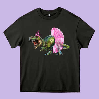 Heavy Core Tee Balerina T-Rex Dinosaur With Tutu