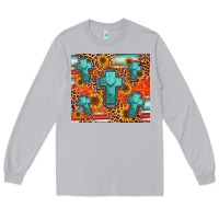 Moon Dust turquoise cross pattern Long Sleeve Tee - Jasminsmagicworld