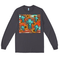 Smoke turquoise cross pattern Long Sleeve Tee - Jasminsmagicworld