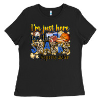 Black im just here for the snacks sports sister Ladies Tee - Zillion Design Studio