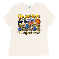Bone im just here for the snacks sports sister Ladies Tee - Zillion Design Studio