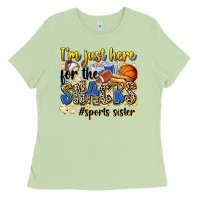 Matcha im just here for the snacks sports sister Ladies Tee - Zillion Design Studio
