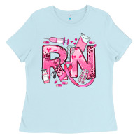Baby Blue breast cancer rn registered nurse Ladies Tee - JahusDesignShop