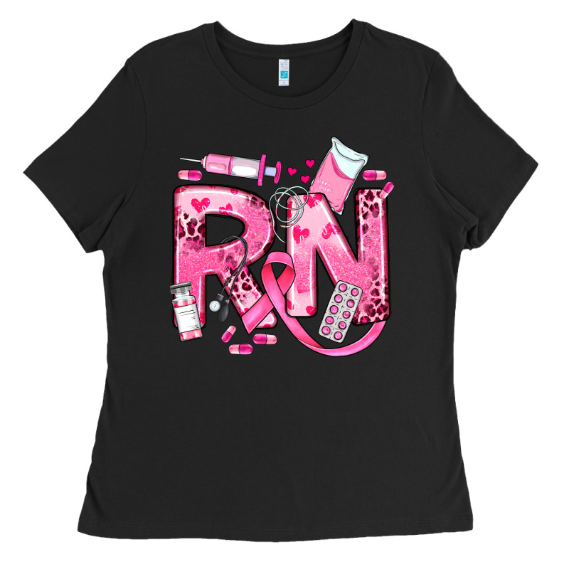 Breast Cancer Rn Registered Nurse Ladies Tee by JahusDesignShop | Teevron