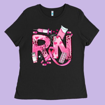 Breast Cancer Rn Registered Nurse Ladies Tee Designed By Jahusdesignshop