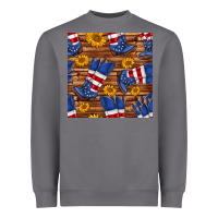 Storm america western boots and sunflower seamless pattern Heavyweight Sweatshirt - BundleAndBundleShop