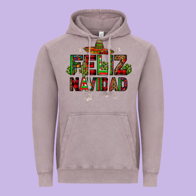 Feliz Navidad Vintage Hoodie Designed By Jahusdesignshop