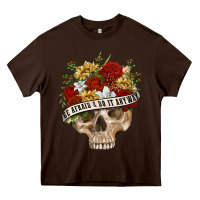 Chocolate Brown Be Afraid&Do It Anyway Heavy Core Tee - RanaPortraitStore