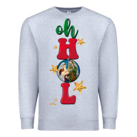 Heather Grey oh holy night Premium Sweatshirt - BarkalooDesign