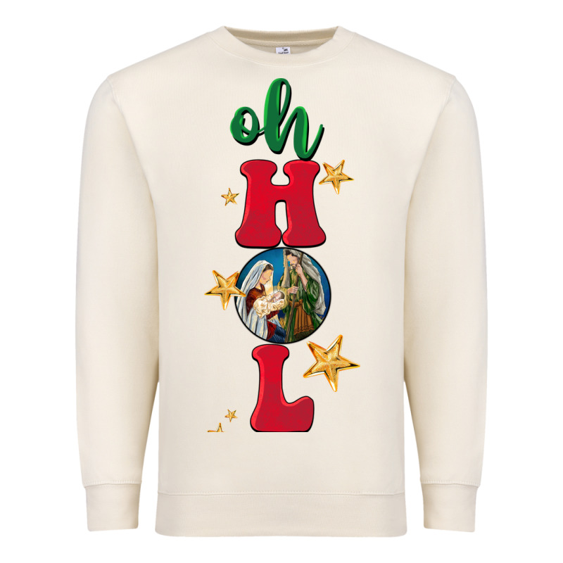 Oh Holy Night Premium Sweatshirt by BarkalooDesign | Teevron