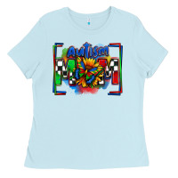 Baby Blue autism mom checkered flag Ladies Tee - Zillion Design Studio