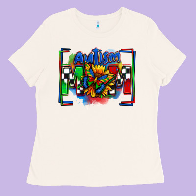 Autism Mom Checkered Flag Ladies Tee Designed By Zillion Design Studio