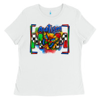 White autism mom checkered flag Ladies Tee - Zillion Design Studio