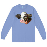Colony Blue holstein calf face Long Sleeve Tee - LillyAllenDesigns