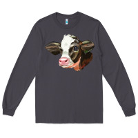 Smoke holstein calf face Long Sleeve Tee - LillyAllenDesigns