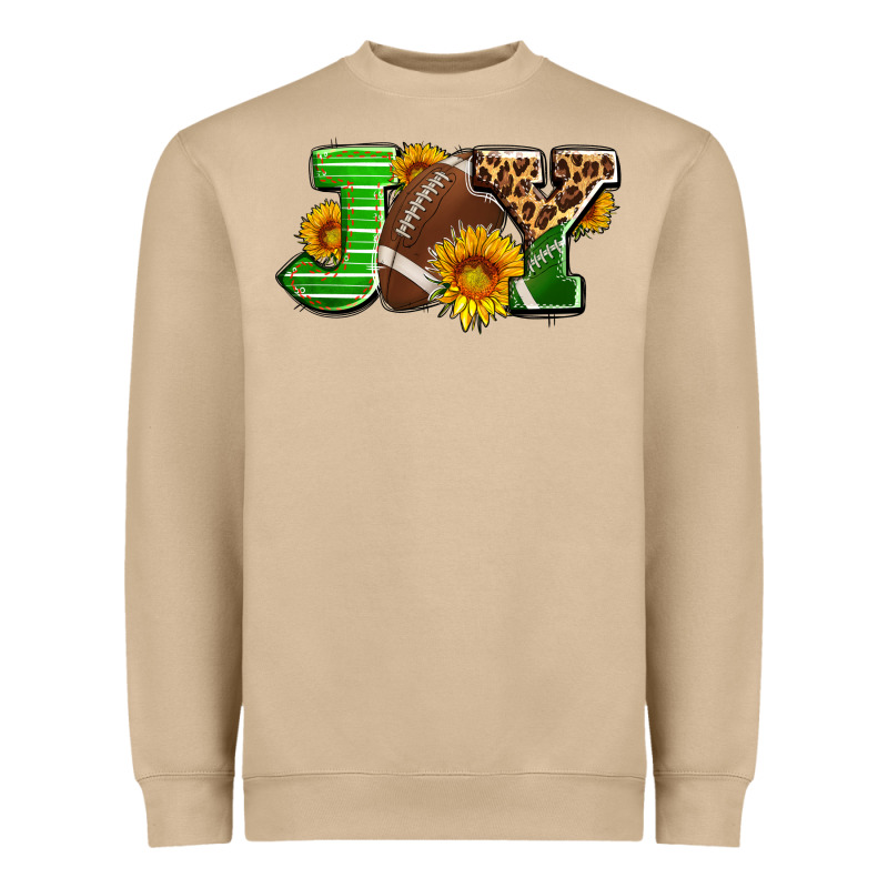 Joy With Football Ball And Sunflower Ado Heavyweight Sweatshirt by AdoDesignShop | Teevron