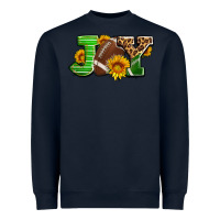Navy joy with football ball and sunflower ado Heavyweight Sweatshirt - AdoDesignShop