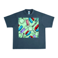 Midnight Navy sciences seamless pattern Urban Heavy Tee - BundleAndBundleShop