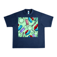 Navy sciences seamless pattern Urban Heavy Tee - BundleAndBundleShop