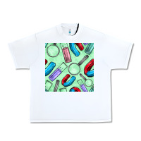 White sciences seamless pattern Urban Heavy Tee - BundleAndBundleShop