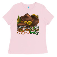 Bubblegum Pink rodeo baby western Ladies Tee - texasbilliewilder