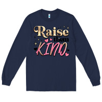 Navy raise them kind Long Sleeve Tee - JahusDesignShop