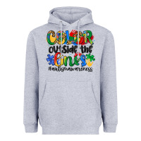 Heather Grey color outside the lines Heavyweight Hoodie - Artiststas