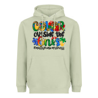 Matcha color outside the lines Heavyweight Hoodie - Artiststas