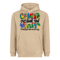 Mushroom color outside the lines Heavyweight Hoodie - Artiststas