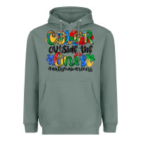 Sage color outside the lines Heavyweight Hoodie - Artiststas