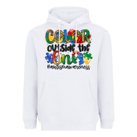 White color outside the lines Heavyweight Hoodie - Artiststas