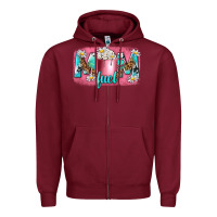 Burgundy mom fuel Zipper Hoodie - NancyCooperArtShop