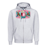 Heather Grey mom fuel Zipper Hoodie - NancyCooperArtShop