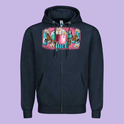 Mom Fuel Zipper Hoodie Designed By Nancycooperartshop